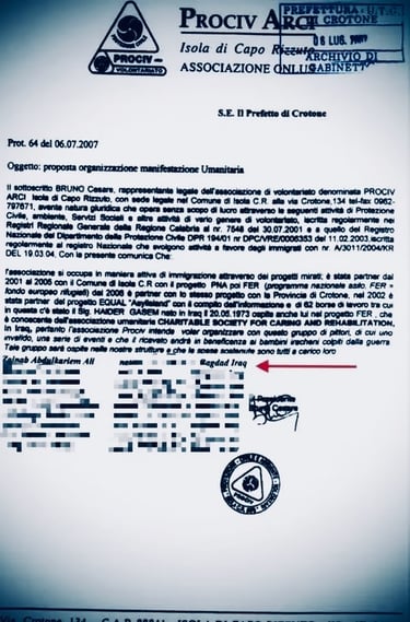 Crotone,Italia,Rome,Crotone,zainab abdulkarim Oslo, Kunst,kunstverk,svindel,Fredrikstad-SV,salah Hassan al saadi, smugglers