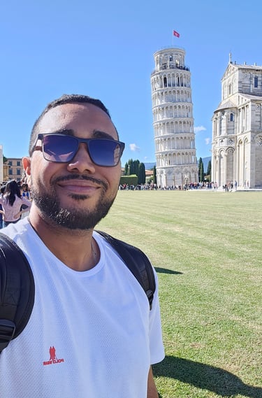 Foto tirada na Torre de Pisa
