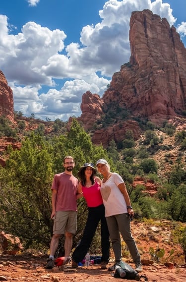 Introducing the hidden medicine wheel to like-minded Sedona friends.
