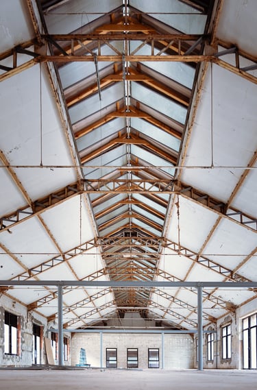 charpente métallique des bureau tandem du parc Techn'hom à Belfort 