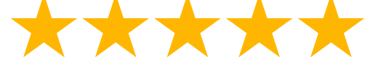 Five Star rating with five gold stars