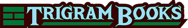 Logo for Trigram Books. Three bars stacked on the left of the name.