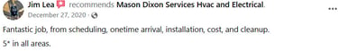 Testimonial 1: Fantastic job from start to finish