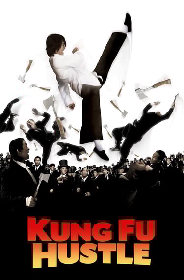 Poster for Stephen Chow's 'Kung Fu Hustle' screening hosted by Auckland International Film Club