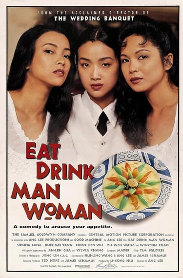 Poster for 'Eat Drink Man Woman' screening hosted by Auckland International Film Club.