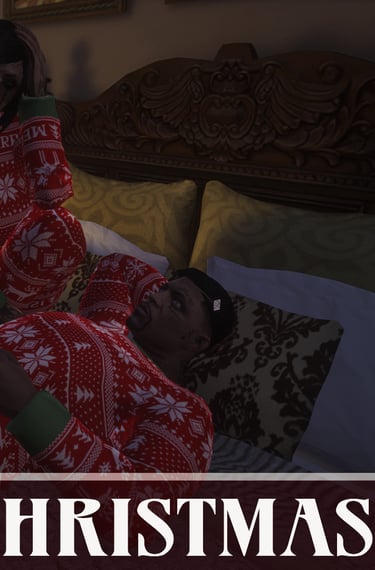 a couple of people in red and white christmas sweaters