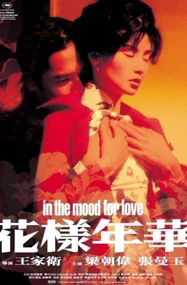 Poster for 'In the Mood for Love' screening hosted by Auckland International Film Club.