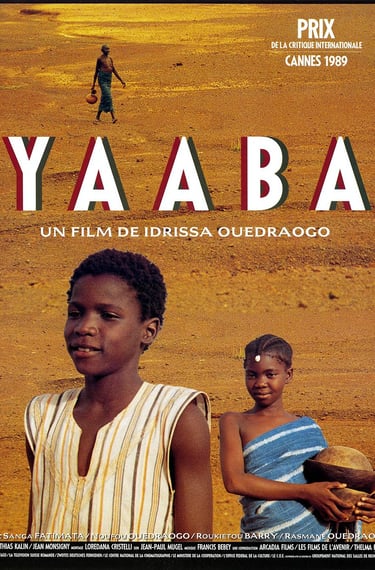 Poster for Idrissa Ouedraogo's 'Yaaba' screening hosted by Auckland International Film Club