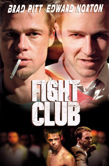 Poster for 'Fight Club' screening hosted by Auckland International Film Club.