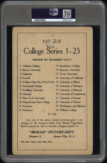 Rare Murad T6 Jumbo Card Williams Basketball Low Pop