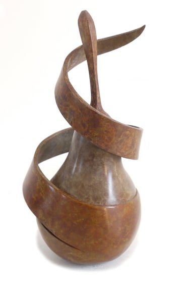 Bronze Tabletop Contemporary sculpture erotic pear By Mark Richard Hall