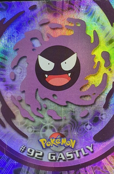 92 Gastly Topps Pokémon series 2 us rainbow foil