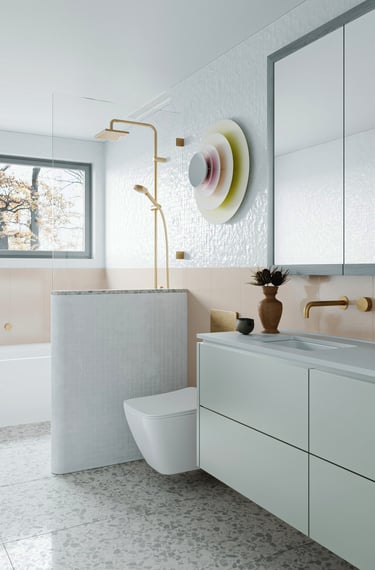 Bathroom 3d interior vizualization in europe