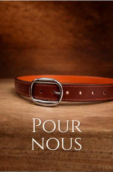 ceinture en cuir Genève suisse artisan cousu main