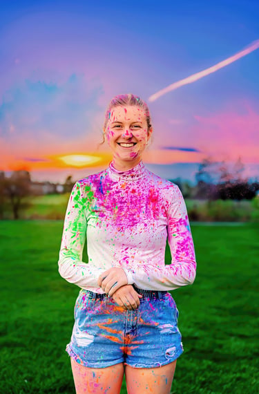 Senior rep team in Lancaster PA. Paint powder senior pictures Lititz PA