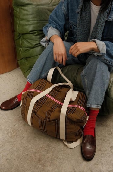 TARTAN CHECK MOM BAG