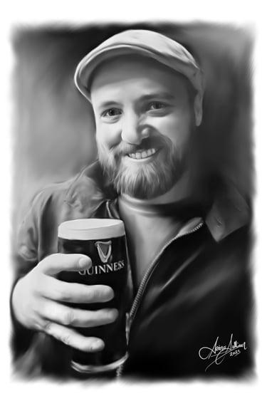 Pencil Portrait Drawn From Photo
