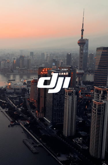 skyline of Shanghai from an aerial view