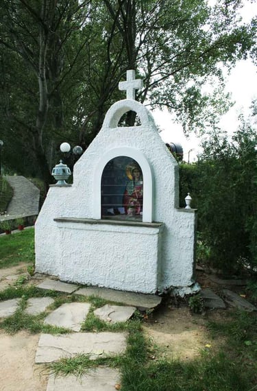 White stone of Lydia's Monument in Ancient Philippi