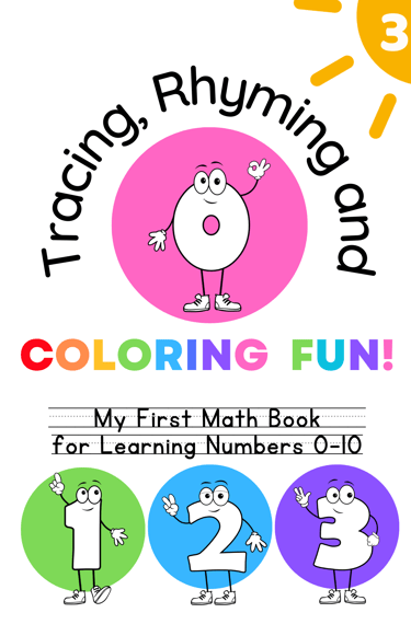 Colorful math cover book woth numbers
