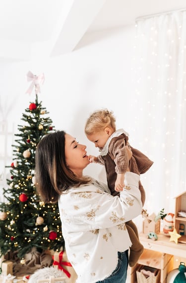 karácsonyi fotózás stúdió család gyerek