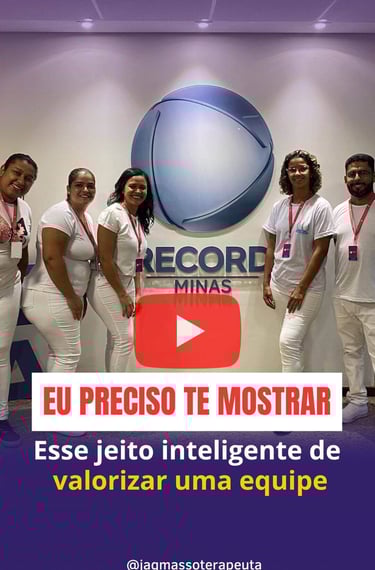 Vídeo Eu preciso te mostrar esse jeito inteligente de valorizar uma equie com Quick Massage - Jaque Massagens BH