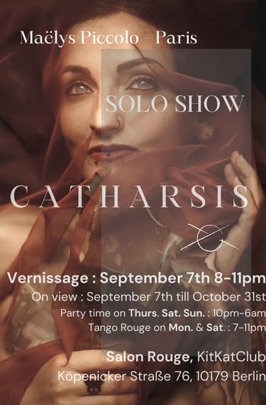 poster of a woman in a red dress with a red scarf