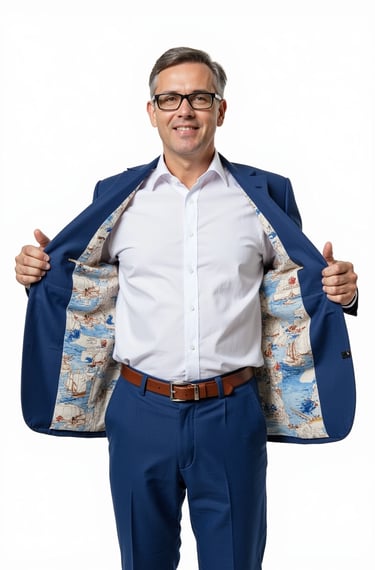 On-Demand Interlining printed for a custom Business Suit
