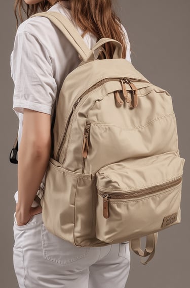 yellow color school backpack custom logo