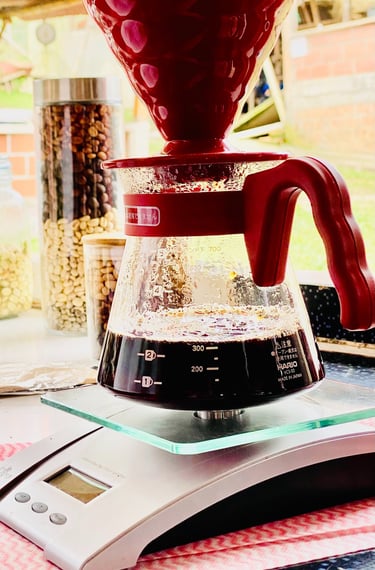 Preparación de café, ruta del café