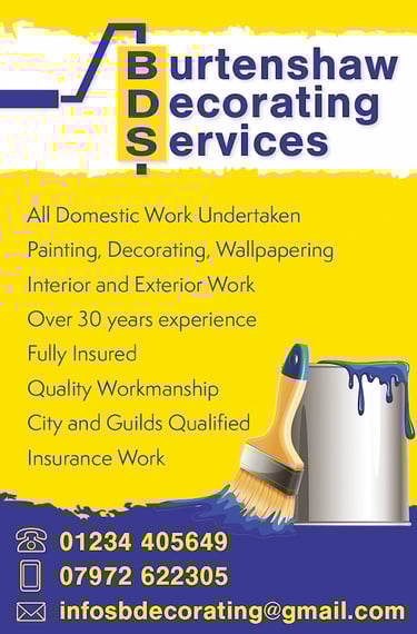 Burtenshaw Decorating Services - supporter of The Sandy Garden & Craft Show