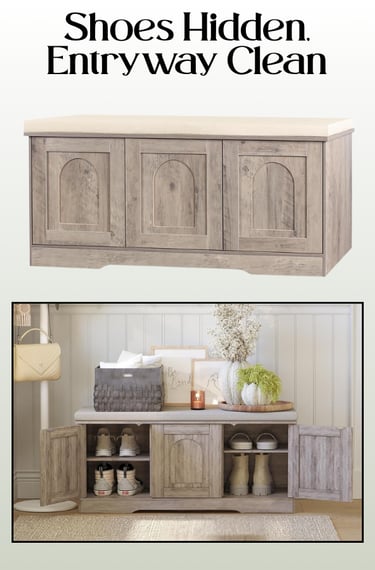Entryway Bench with Shoe Storage