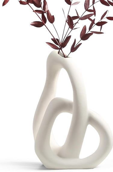 Modern Sculptural Vase for Scandinavian Bedroom Accent