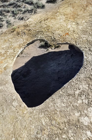 Heart shape rock near marsur rock skardu