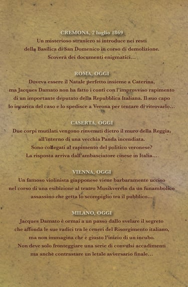 Quarta di Copertina del thriller Codice Stradivari di Massimo Moscato