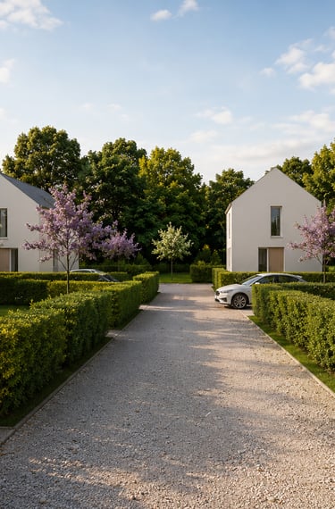 Accès central aux parcelles