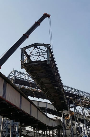 Conveyor Gallery Asssembly at JSW Steel Plant, Dolvi, Maharashtra