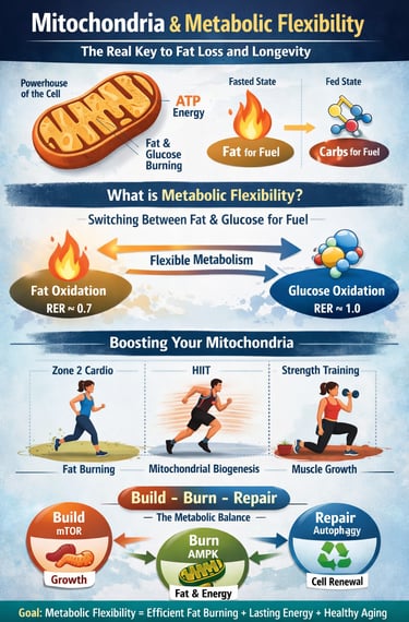 Metabolic Flexibility Explained: Mitochondria, Fat Oxidation, and Longevity
