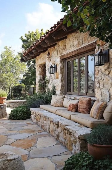 kültür taşı kullanılarak yapılan cephe tasarımı