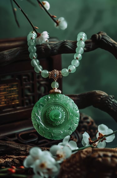 Jade Necklaces. Imperial Jade Green Carved Pendant