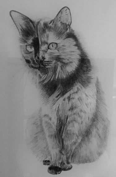 'Fang' original pencil drawing by Mark D. Exon