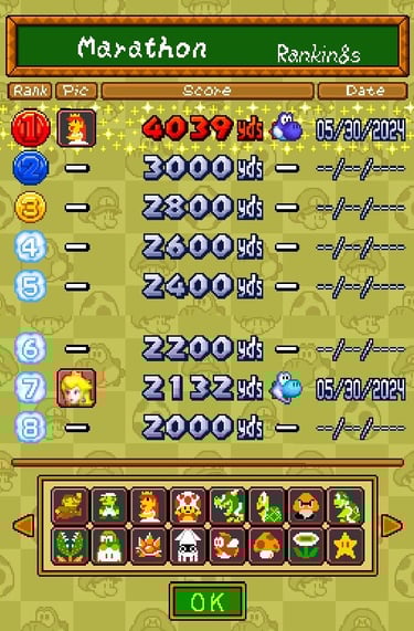 Yoshi's Touch and Go - Leaderboard Rankings