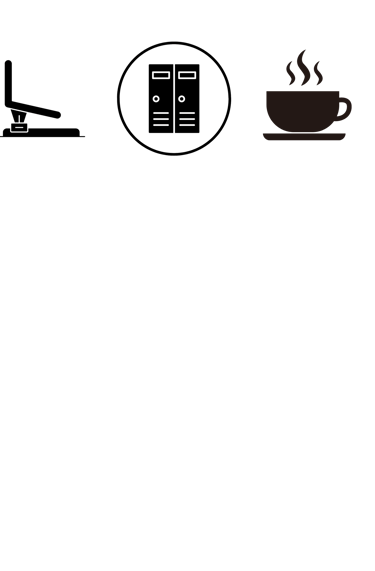 Set of black hospitality service icons including Wi-Fi, power plug, gym equipment, elevator, and coffee.