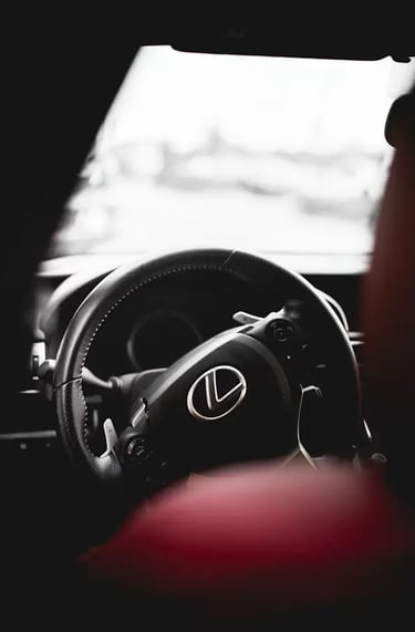Inside View of lexus on car tyres sold at a tire shop in nigeria