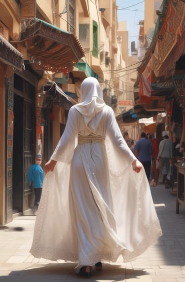 femme méditerranéenne moderne inspirée par la culture tunisienne