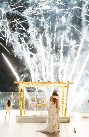 Spectacular firework show by Santorini Fireworks for an unforgettable celebration.