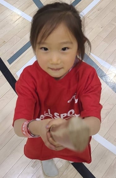 child with tanto in calgary aikido class