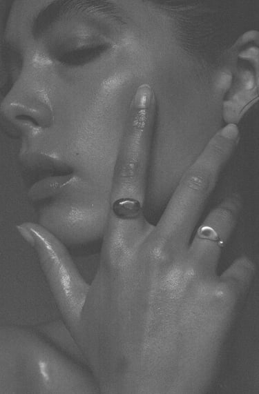 a woman with a ring on her finger