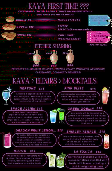 Delicious and Refreshing drinks at the best Kava Bar LA
