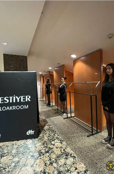 Vestiyer hizmeti, etkinlik vestiyer yönetimi, vestiyer istanbul